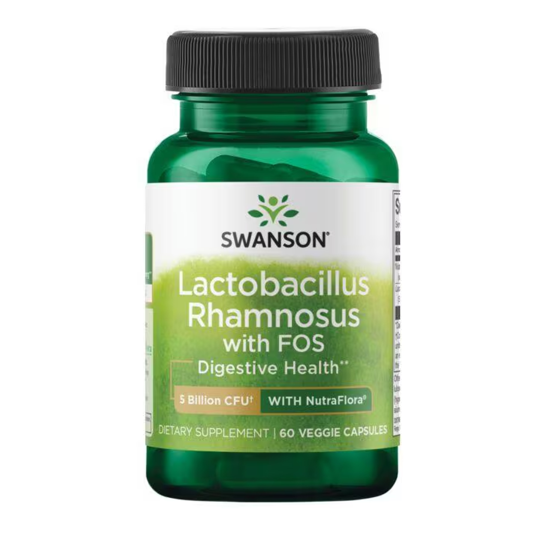 Swanson Lactobacillus Rhamnosus With FOS 5 Billion CFU 60 Vcaps - E