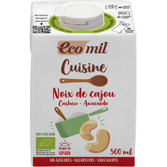 Ecomil Вершки рослинні Кеш'ю для приготування органічні 500 мл