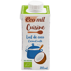 Ecomil Вершки рослинні Кокосові для приготування органічні 200 мл