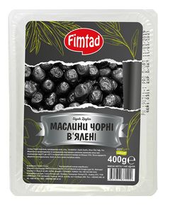Fimtad Маслини чорні в'ялені 400 г