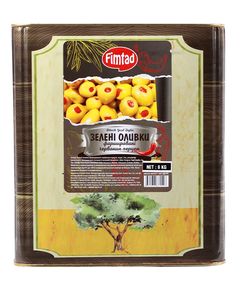 Fimtad Оливки зелені фаршировані червоним перцем 8 кг