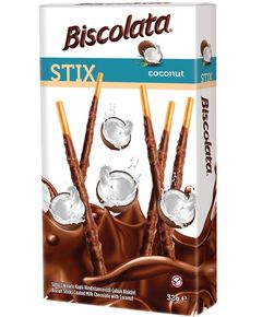 Biscolata Соломка в молочному шоколаді з кокосом 32 г