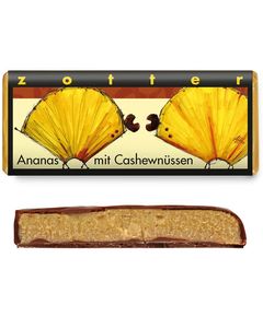 Zotter Шоколад молочний Ананас-Кеш'ю органічний 70 г