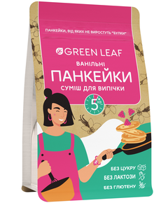 Green Leaf Суміш для випічки Ванільні Панкейки безглютенова 300 г