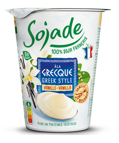 Йогурт веганський з ферментованої сої Грецький Ванільний органічний Sojade 400 г
