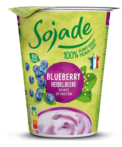 Йогурт веганський з ферментованої сої Чорниця органічний Sojade 400 г