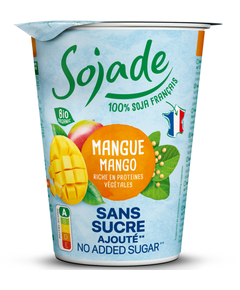 Йогурт веганський з ферментованої сої без цукру Манго органічний Sojade 400 г