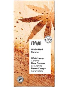 Vivani Шоколад білий з карамелізованим насінням коноплі органічний 80 г