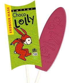 Zotter Шоколад дитячий молочний на паличці Полуничний Кролик органічний 20 г