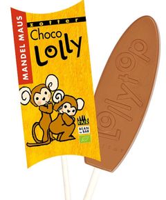 Zotter Шоколад дитячий молочний на паличці Мигдалеве Мишеня органічний 20 г