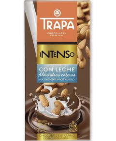Trapa Шоколад молочний 30% Какао з цілим мигдалем 175 г