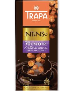 Trapa Шоколад чорний 70% Какао з цілим фундуком 175 г