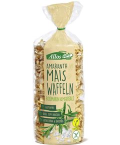 Allos Вафлі кукурудзяні з амарантом, розмарином і морською сіллю органічні 100 г