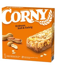 Corny Набір злакових батончиків Молочний Шоколад-Солоний Арахіс упаковка 6шт*25 г