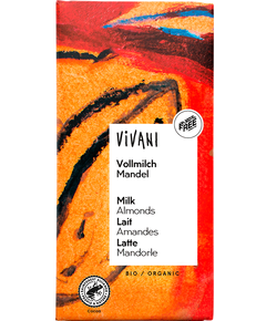 Vivani Шоколад молочний з мигдалем органічний 100 г