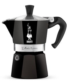 Bialetti Кавоварка гейзерна Moka Express 3 кружки 130 мл Чорна