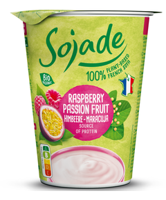 Йогурт веганський з ферментованої сої Малина-Маракуйя органічний Sojade 400 г