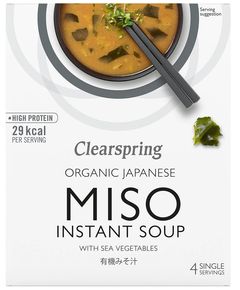 Суміш для приготування Місо-Супу з морськими водоростями органічна Clearspring 4шт*10 г
