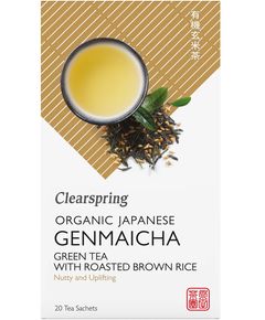 Чай зелений Генмайча з обсмаженим рисом органічний Clearspring пакет 20шт*1,8 г