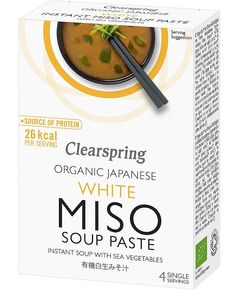 Паста для приготування білого Місо-Супу з морськими водоростями органічна Clearspring 4шт*15 г