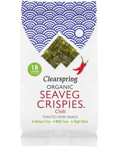 Чипси з водоростей Норі з Чилі органічні Clearspring 4 г