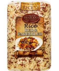 Суміш червоного та пропареного рису World's Rice 500 г