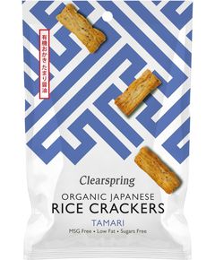 Clearspring Крекери Японські рисові з соєвим соусом Тамарі органічні 50 г