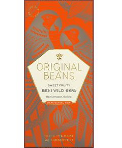 Original Beans Шоколад чорний Бені Вайлд Болівія 66% какао веганський органічний 70 г