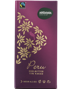 Naturata Шоколад чорний 75% какао з Перу органічний 100 г