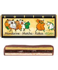 Zotter Шоколад чорний Мандаринове Желе-Ганаш Матча-Кокосова Нуга веганський органічний 70 г