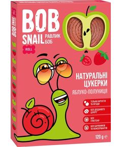 Bob Snail Цукерки фруктові Яблуко-Полуниця 120 г