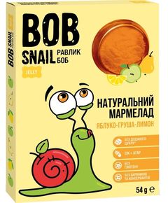 Bob Snail Мармелад натуральний Яблуко-Груша-Лимон упаковка 5шт*54г