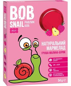 Bob Snail Мармелад натуральний Груша-Малина-Буряк упаковка 5шт*54г