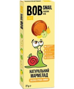 Bob Snail Мармелад натуральний Яблуко-Груша-Лимон упаковка 24шт*27г