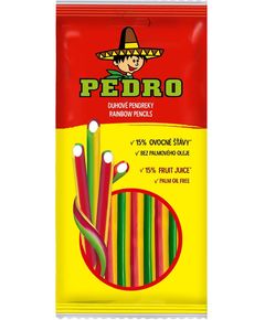 Pedro Жувальні цукерки Олівці Веселка 80 г