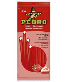 Pedro Жувальні цукерки Олівці Полуниця 80 г