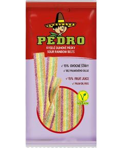 Pedro Жувальні цукерки Ремінці Веселка веганські 80 г