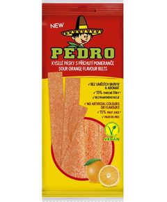 Pedro Жувальні цукерки Ремінці Апельсин веганські 80 г