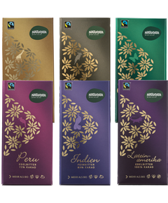 Naturata Набір шоколаду World's Best Cocoa чорного органічного 6 плиток