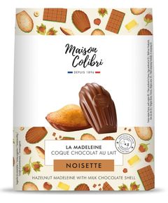 Кекси Мадлен з фундуком в молочному шоколаді Maison Colibri 6шт*26 г