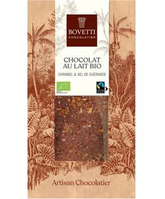 Bovetti Шоколад молочний Карамель-Сіль органічний 100 г
