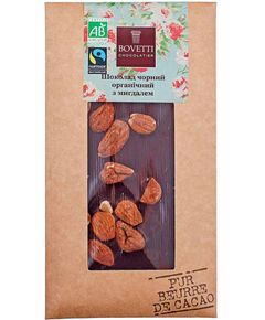 Bovetti Шоколад чорний з мигдалем органічний 100 г