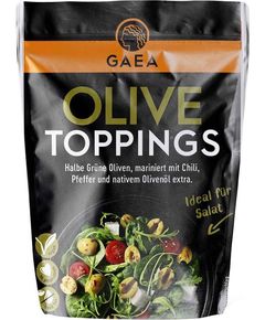 Gaea Оливки мариновані для салату з Чилі, перцем і оливковою олією Extra Virgin 60 г