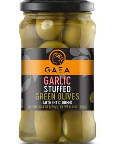 Gaea Оливки зелені фаршировані часником 295 г