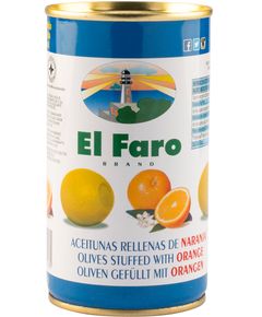 El Faro Оливки зелені фаршировані апельсином 350 г