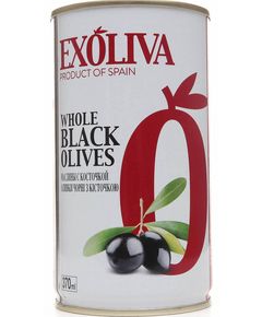 Exoliva Оливки чорні з кісточкою 425 мл