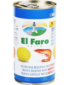 El Faro Оливки зелені фаршировані креветками 350 г