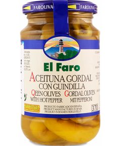 El Faro Оливки зелені Гордал з гострим перцем 350 г