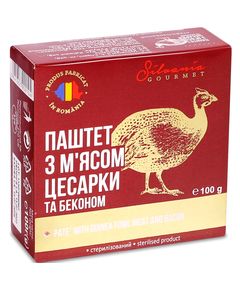 Silvania Gourmet Паштет з м'ясом цесарки і беконом 100 г