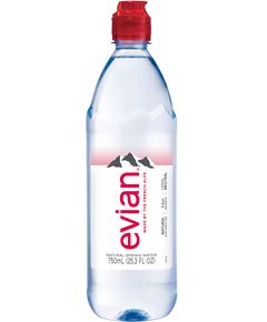Evian Вода питна джерельна негазована спорт-кап 750 мл